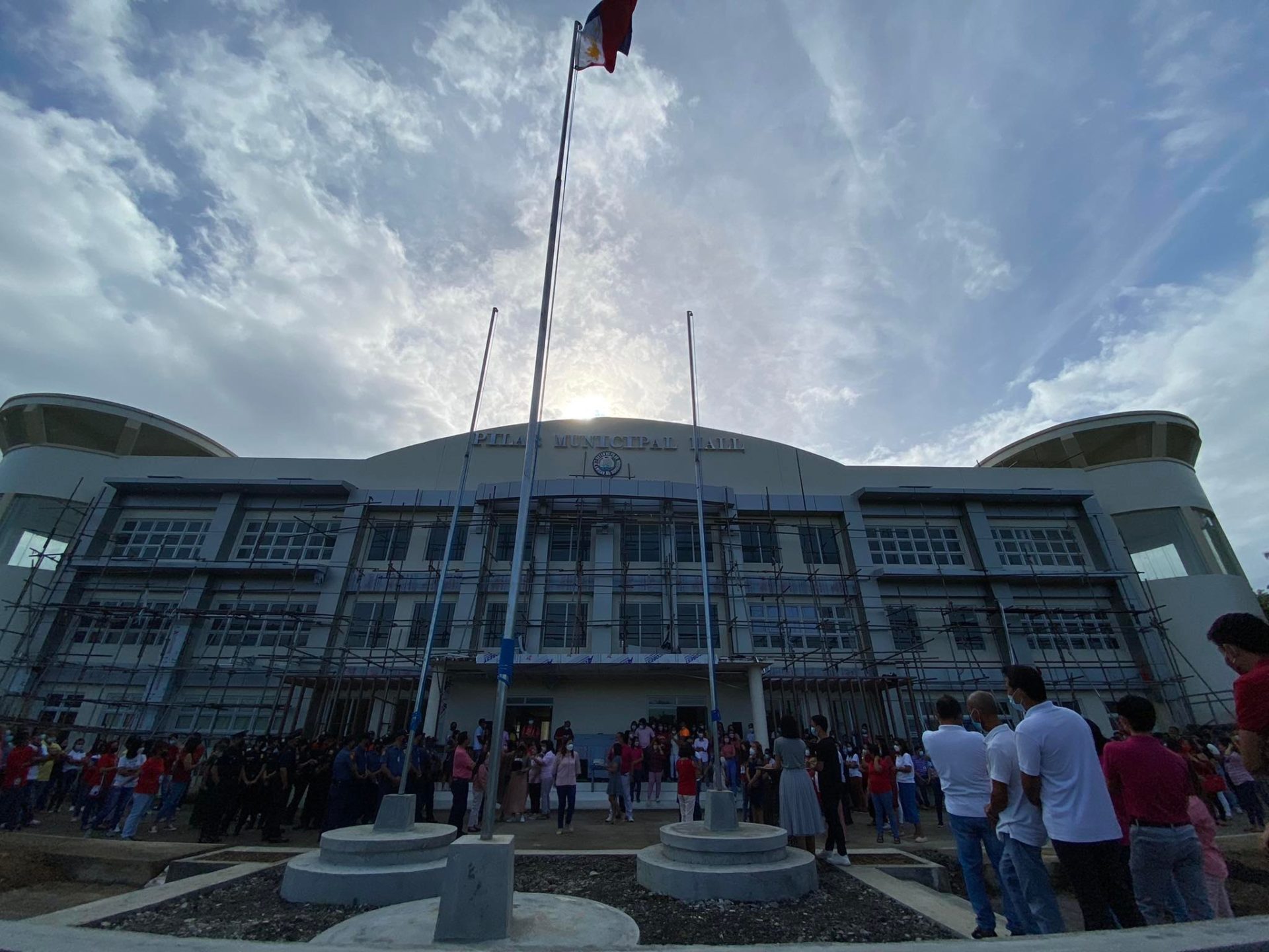 LGU-Pilar holds 1st Flag-Raising Ceremony with a twist in its new workplace