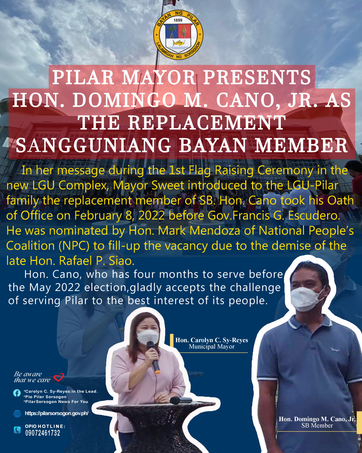 There’s something new and someone new for the Municipality of Pilar this February 14, 2022.